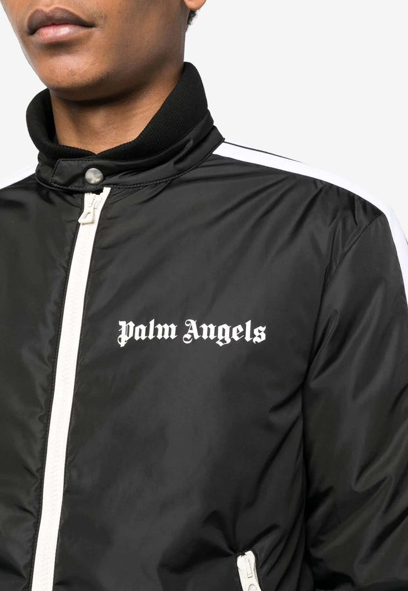 Palm Angels Logo-Print Track Jacket PMED024S23FAB001_1001 Black