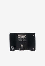 Maison Margiela Grained Leather Keyring Wallet Black SA3UA0001P4455_T8013