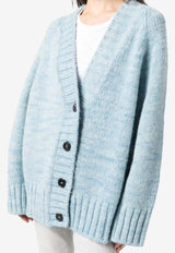 Maison Margiela V-neck Knitted Cardigan Blue SI0GP0004S17802_488M