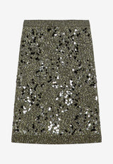 Gucci Sequined Midi Skirt Green 773003XKEEK/P_GUC-3254