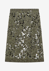 Gucci Sequined Midi Skirt Green 773003XKEEK/P_GUC-3254