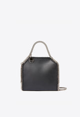 Stella McCartney Tiny Falabella Tote Bag in Faux Leather Black 7B0055WP0292_1000