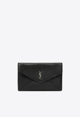 Saint Laurent Large Cassandre Envelope Pouch Bag Black 778181AACIA_YSL-1000