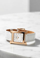 Small Heure H 25mm Watch in Chantilly Matte Alligator Single Tour Strap
