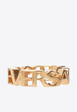 Versace Logo Lettering Band Ring Gold 1002575 1A00620-3J000