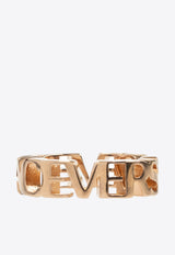 Versace Logo Lettering Band Ring Gold 1002575 1A00620-3J000