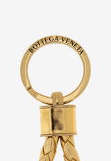 Bottega Veneta Laminated Intrecciato Leather Key-ring Gold 651820 V2WN1-8922