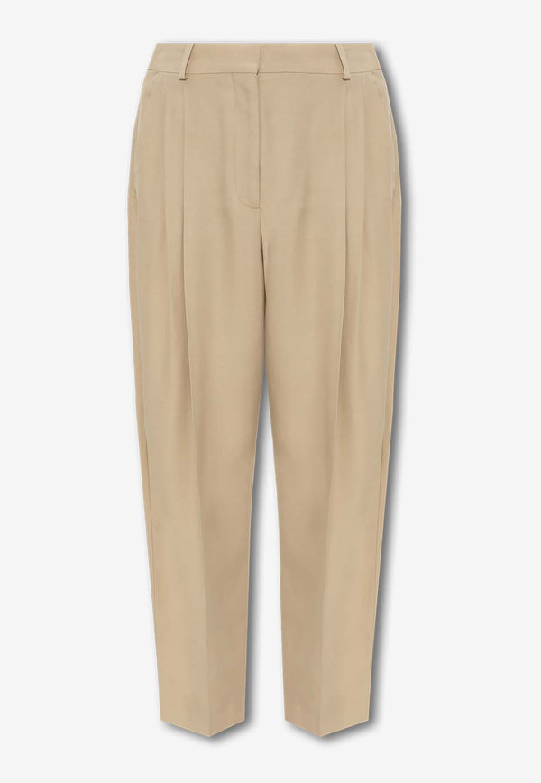 Stella McCartney Pleated Tailored Pants Beige 591964 3DU701-2600