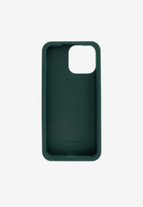 Bottega Veneta iPhone 14 Pro Max Intrecciato Cover Emerald Green 733845 V0EY0-3046