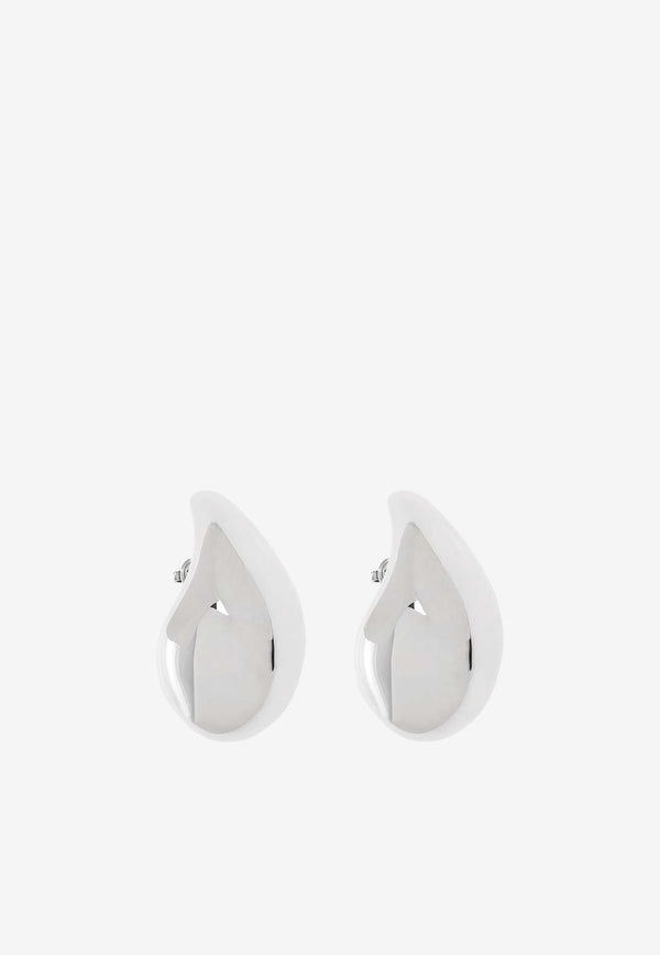 Bottega Veneta Large Drop-Shaped Earrings Silver 720038 V5070-8117