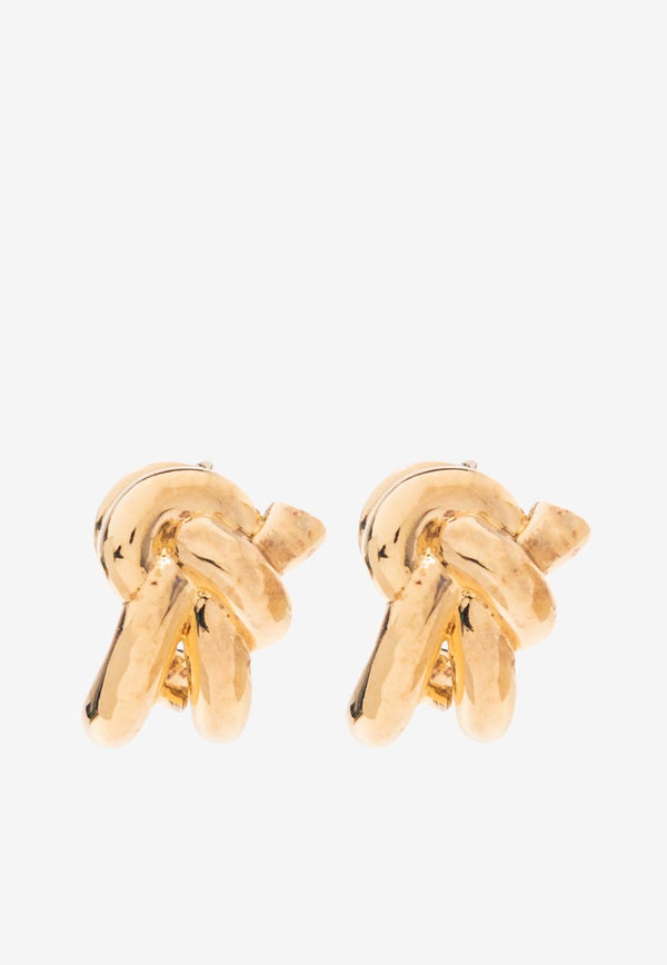 Bottega Veneta Knotted Stud Earrings Gold 708285 VAHU0-8120
