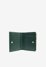 Bottega Veneta Small Cassette Bi-Fold Zip Wallet Emerald Green 742698 VCQC4-3049
