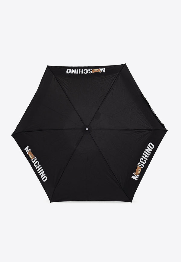 Moschino Teddy Logo Umbrella Black 8430 SUPERMINIA-BLACK