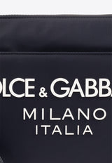 Dolce & Gabbana Logo Print Pouch Bag Navy BP3259 AG182-8C653