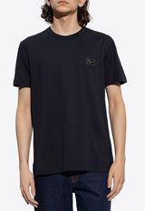 Dolce & Gabbana Logo Plaque Crewneck T-shirt Navy Blue G8PT1T G7F2I-B0665
