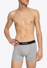 Tom Ford Logo Jacquard Stretch Boxer Briefs Grey T4LC31040 0-020