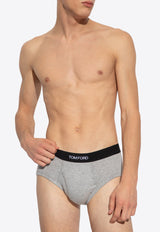 Tom Ford Logo Jacquard Stretch Briefs - Set of 2 Grey T4XC11040 0-020