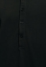 Tom Ford Henley Long-Sleeved Pajama Top Black T4M151040 0-002