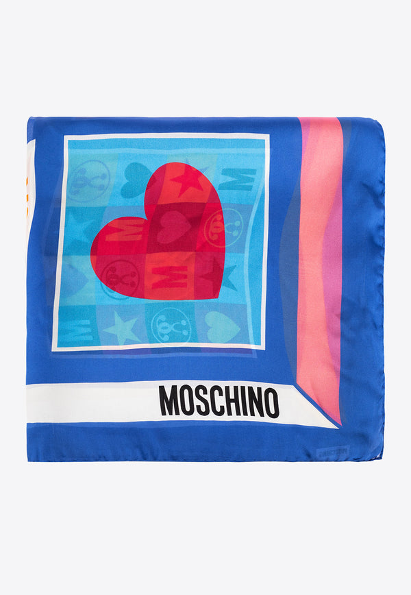 Moschino Graphic Print Silk Scarf Multicolor 03106 M3067-002