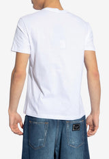 Versace Logo Print T-shirt White 1011694 1A08584-1W000