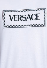Versace Logo Print T-shirt White 1011694 1A08584-1W000