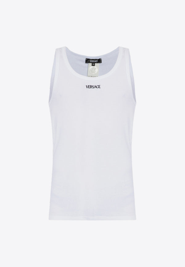 Versace Logo-Embroidered Tank Top 1013125 1A09410-1W000