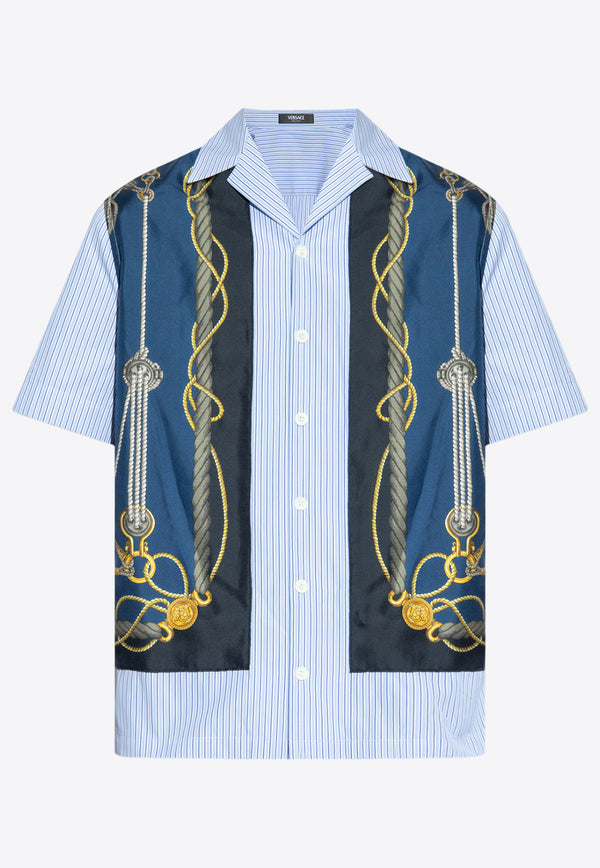 Versace Nautical Striped Paneled Shirt 1013292 1A09760-5U170