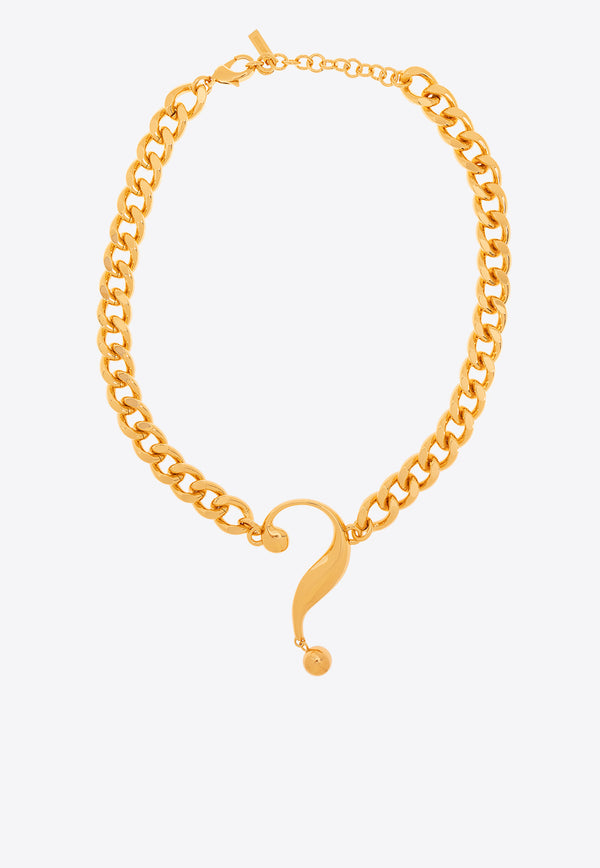 Moschino Question Mark Shaped Necklace Gold 24121 A9156 8492-0606