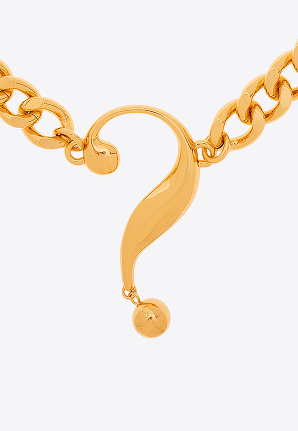Moschino Question Mark Shaped Necklace Gold 24121 A9156 8492-0606