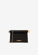 Jacquemus La Petite Pochette Rond Carré Clutch Bag Black 241BA392 3171-990