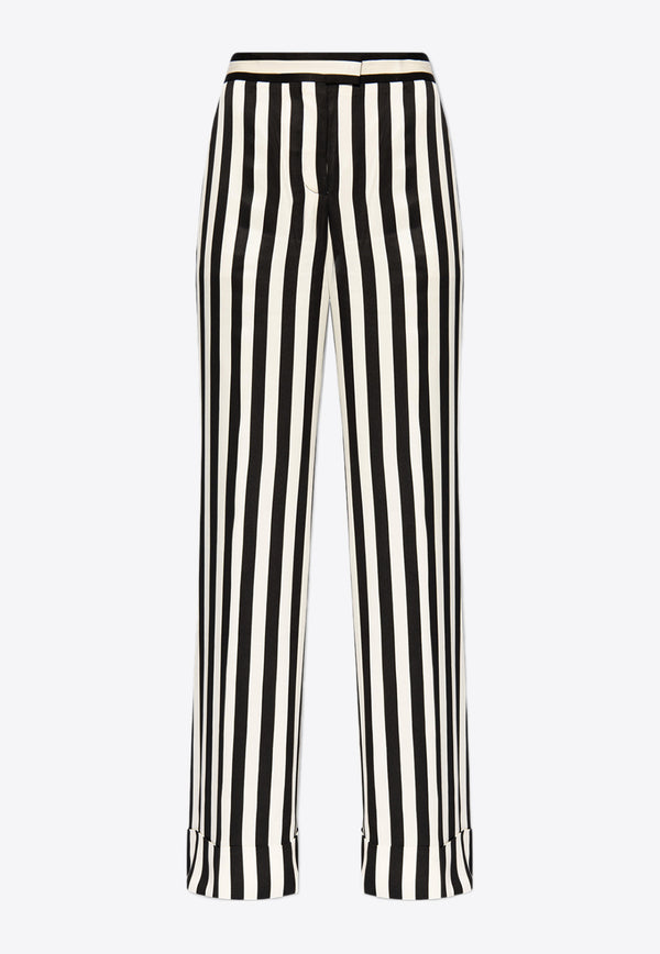 Moschino Archive Stripes Wide-Leg Pants Monochrome 241E A0306 0532-1555