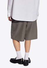 Jacquemus Salti Pleated Bermuda shorts Gray 245PA078 1539-950
