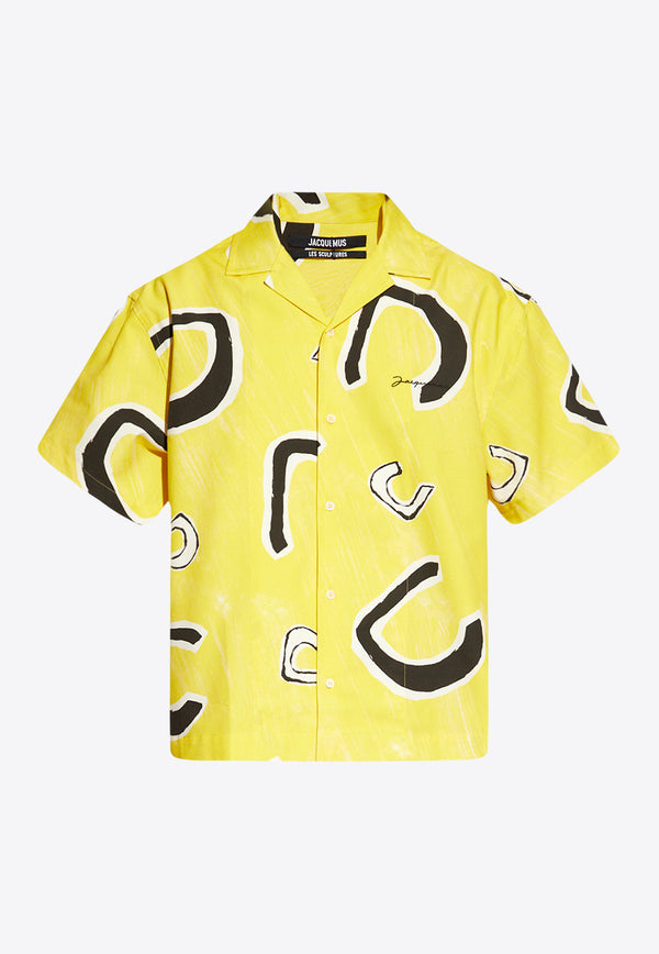 Jacquemus La Jean Monogram Bowling Shirt Yellow 245SH201 1585-2BA