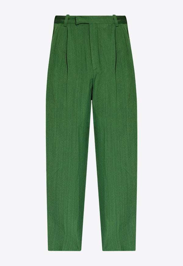 Jacquemus Titolo Pleated Pants Green 245PA081 1547-590