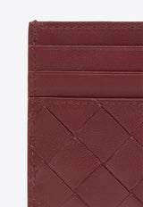 Bottega Veneta Intrecciato Leather Cardholder Cherry 742325 VCPP3-6414