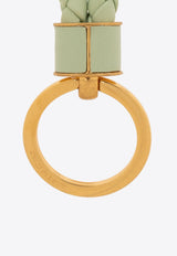 Bottega Veneta Intrecciato Leather Key Ring Fresh Mint 651820 V0HW1-1861