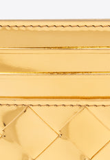Bottega Veneta Intrecciato Leather Cardholder Gold 742325 V3QM5-8922
