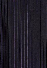 Saint Laurent Semi-Sheer Striped Silk Shirt Navy 646850 Y1I87-4140