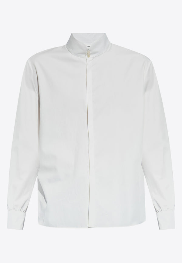 Saint Laurent Imperial Collar Long-Sleeved Shirt White 769997 Y1I09-9601