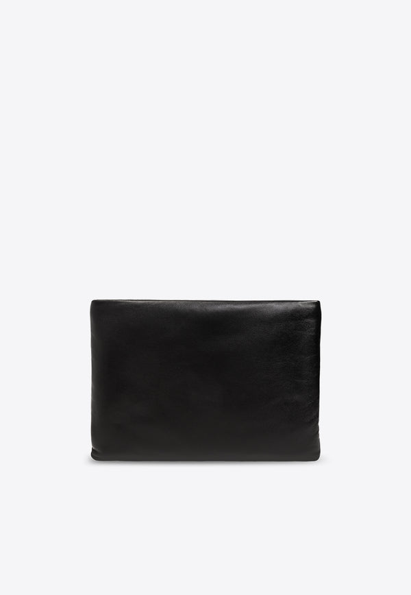 Saint Laurent Large Calypso Leather Clutch Bag Black 778943 AACX7-1000