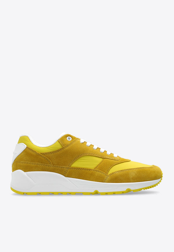 Saint Laurent Logo Suede Sneakers Yellow 776600 2R40A-7083