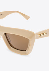 Bottega Veneta Classic Cat-Eye Sunglasses Brown 779417 V2Q30-1033
