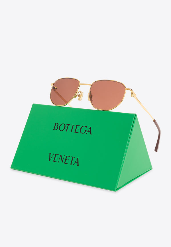 Bottega Veneta Split Panthos Sunglasses Brown 779505 V4450-8224