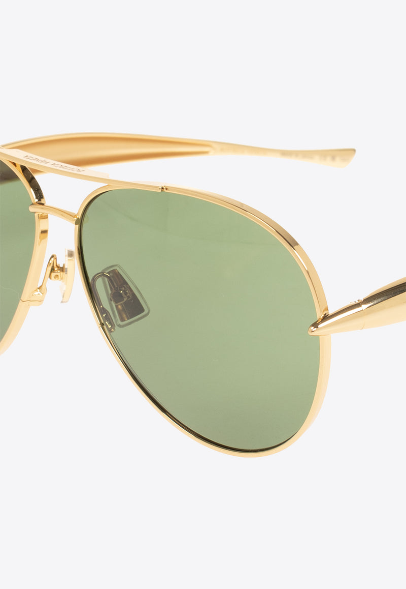 Bottega Veneta Sardine Aviator Sunglasses Green 779517 V4450-8045