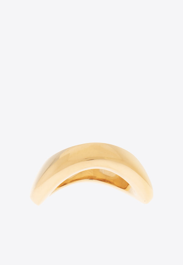 Bottega Veneta Gold-Plated Curved Ring  Gold 786344 VAHU0-8120