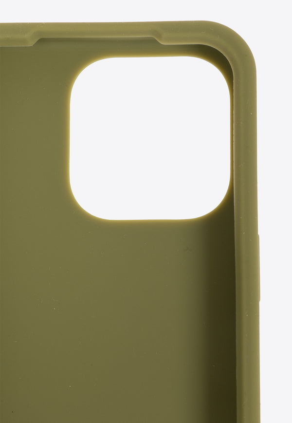 Bottega Veneta iPhone 15 Pro Intrecciato Rubber Case with Strap Tea Leaf 789838 V0EY0-2402
