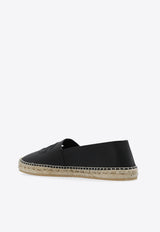 Dolce & Gabbana DG Logo Leather Espadrilles Black A50574 AO602-80999