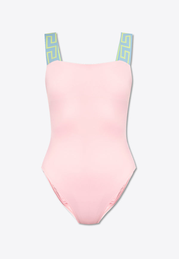 Versace Greca One-Piece Swimsuit Pink ABD01098 A232185-2PT10