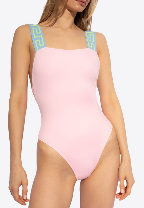 Versace Greca One-Piece Swimsuit Pink ABD01098 A232185-2PT10