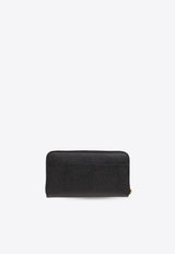 Dolce & Gabbana Zip-Around Grained Leather Wallet Black BI0473 A1001-80999
